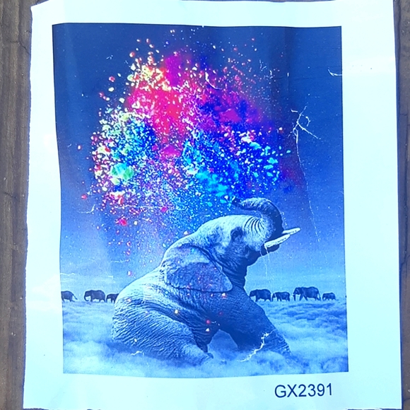 New Daclye DIY hand paint Elephant paint by number art project kit - Picture 3 of 9